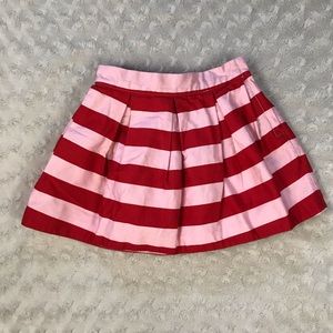 Janie and Jack Pink Red Stripe Skirt Size 18-24 Months Pleated